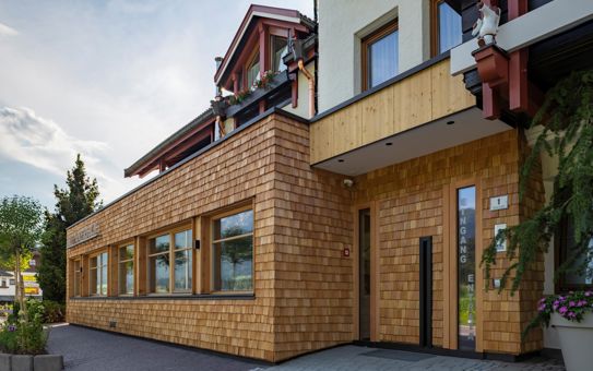 The entrance of Hotel Brunnerhof